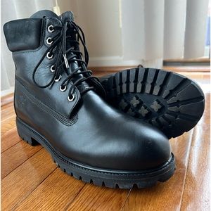 Timberland 6 in. Premium Smooth Leather Boots Waterproof Black Men’s 11M #10054